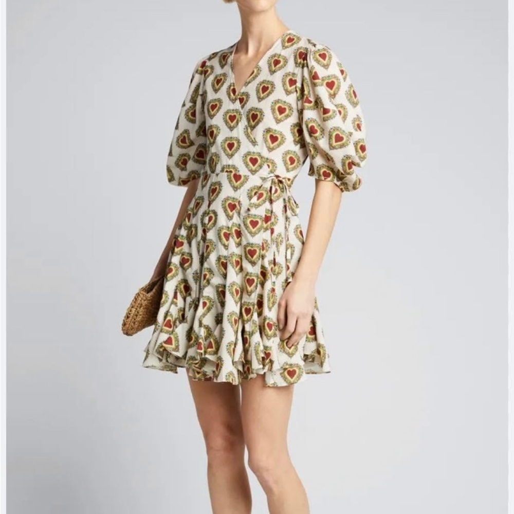 Rhode Rosie Heart-Print Wrap dress